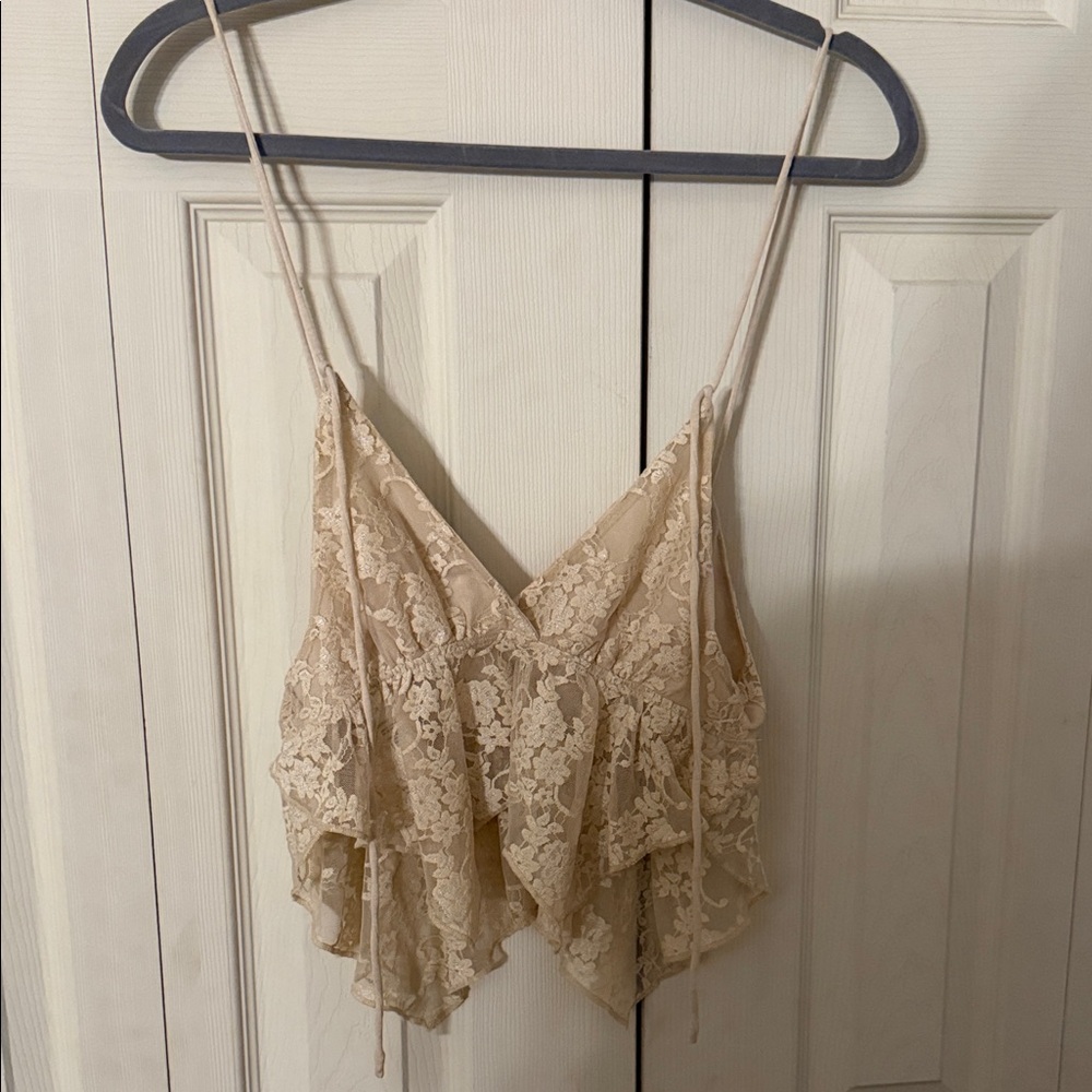 Urban Outfitters Cream Lace Cami